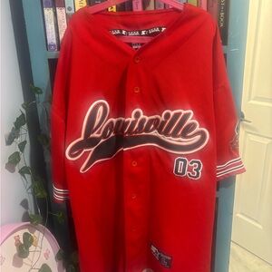 Starter Louisville Cardinals Baseball Jersey Red Men’s Large #03